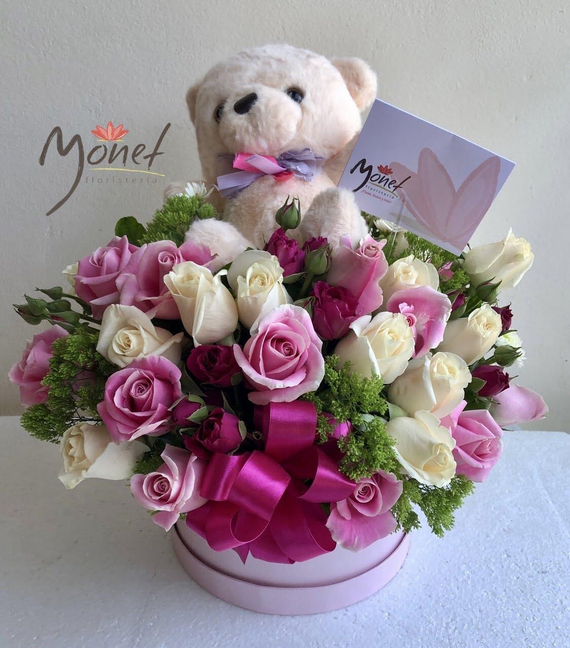 Arreglo Floral con Peluche
