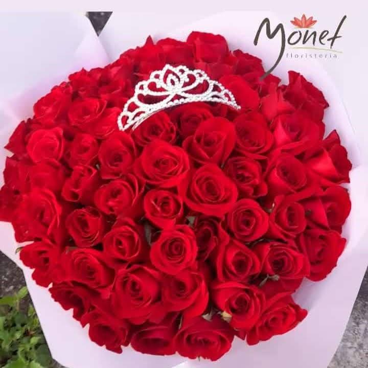 Ramillete grande de rosas rojas