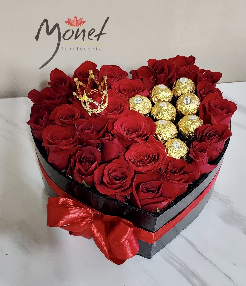 Corazón con Ferreros