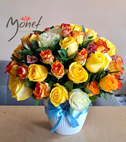 Arreglo de rosas amarillas