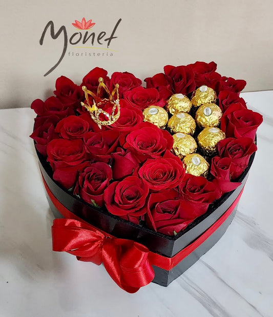 Corazón con Ferreros